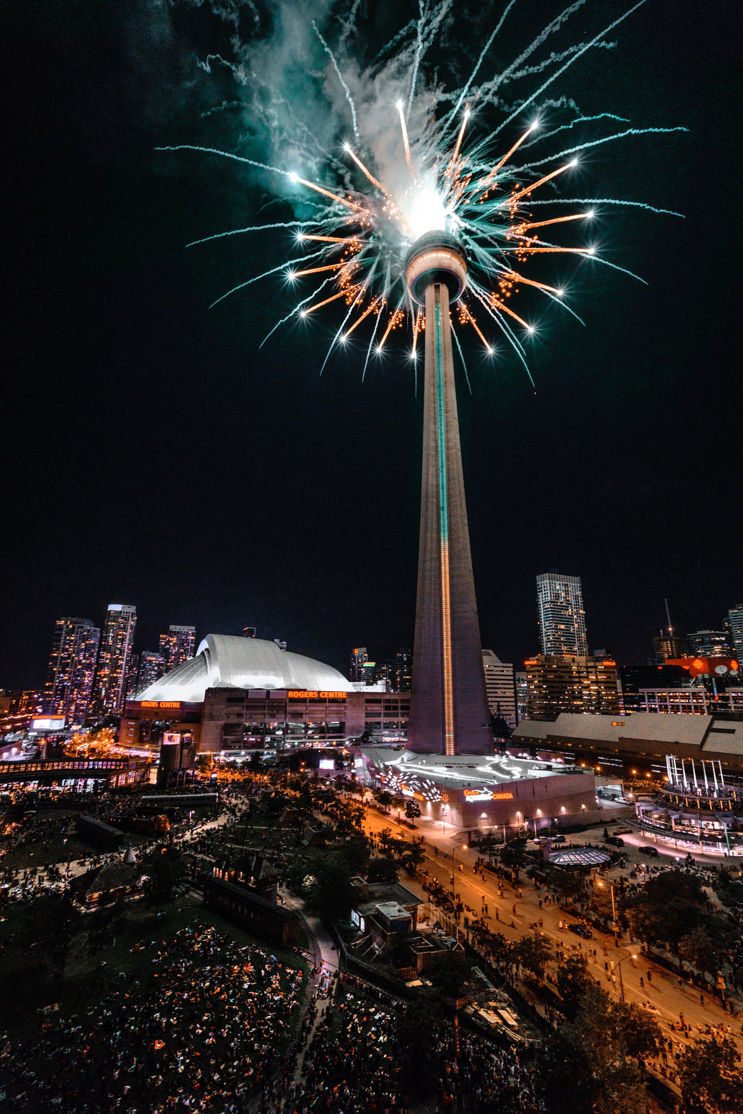 Corporate fireworks in Ottawa